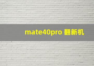 mate40pro 翻新机